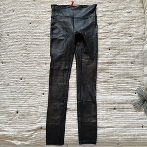 SPANX Black Faux Leather Leggings